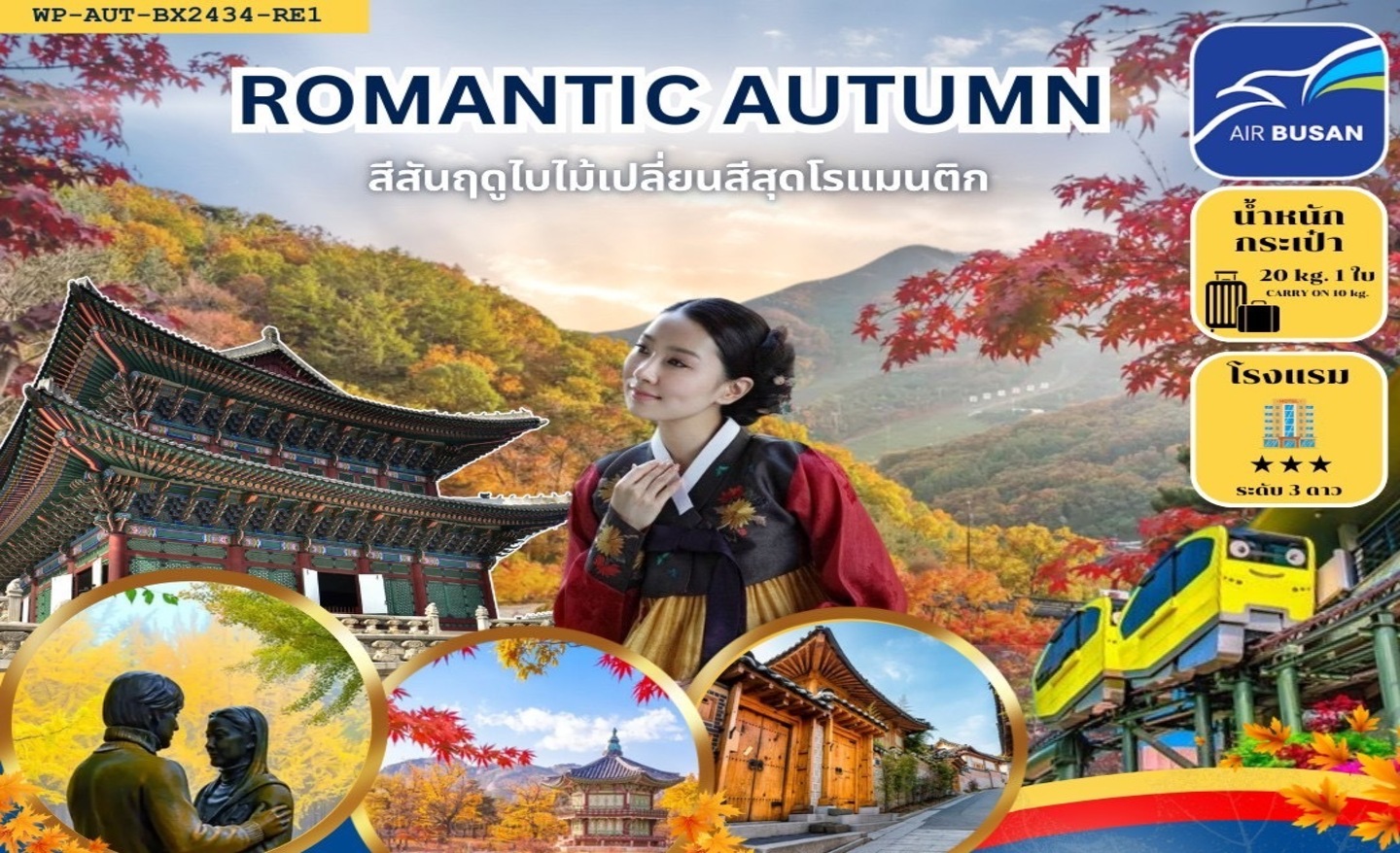 ทัวร์เกาหลี Romantic Autumn (ต.ค.-พ.ย.67)