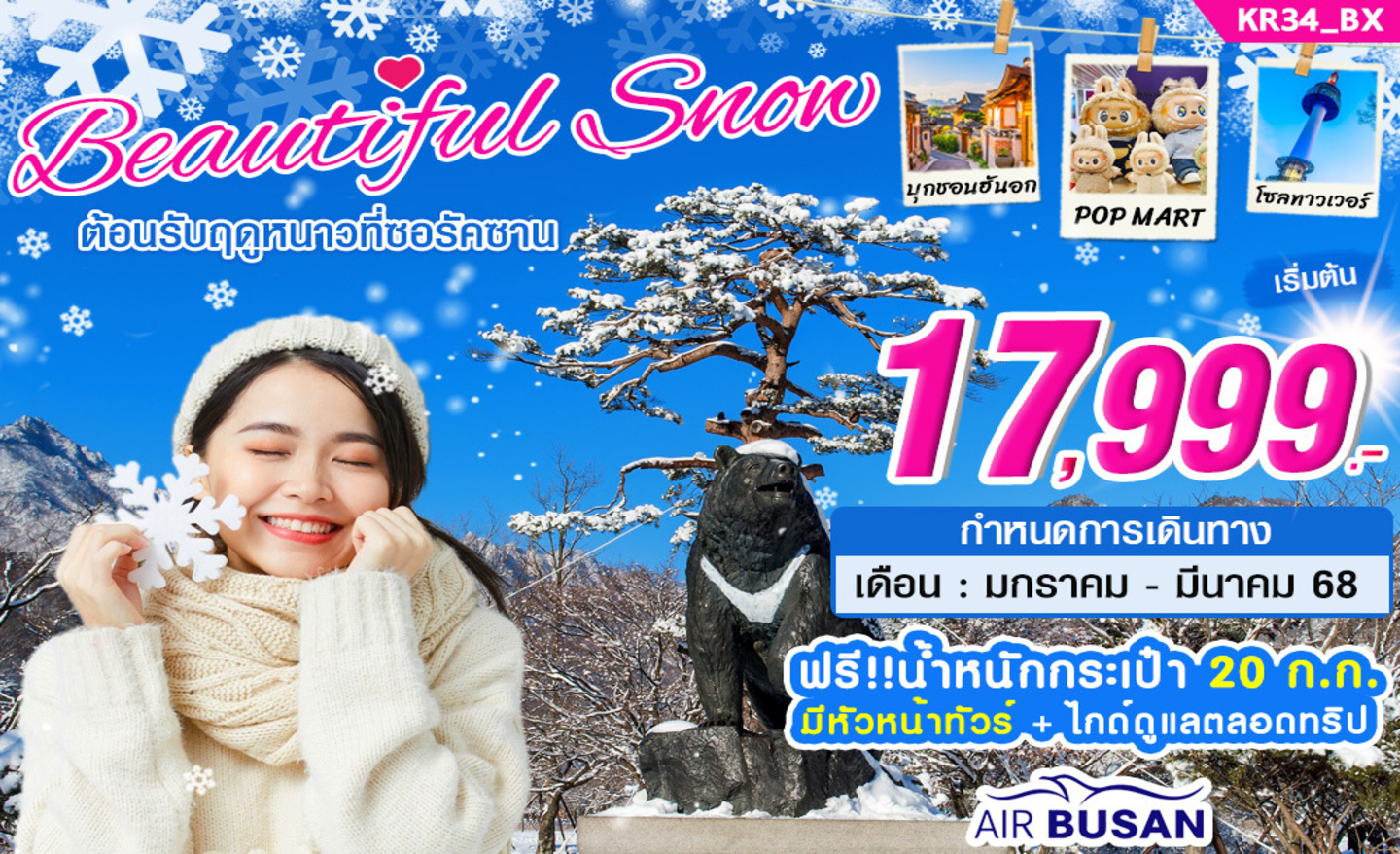 ทัวร์เกาหลี Beautiful Snow (ม.ค.-มี.ค.68)